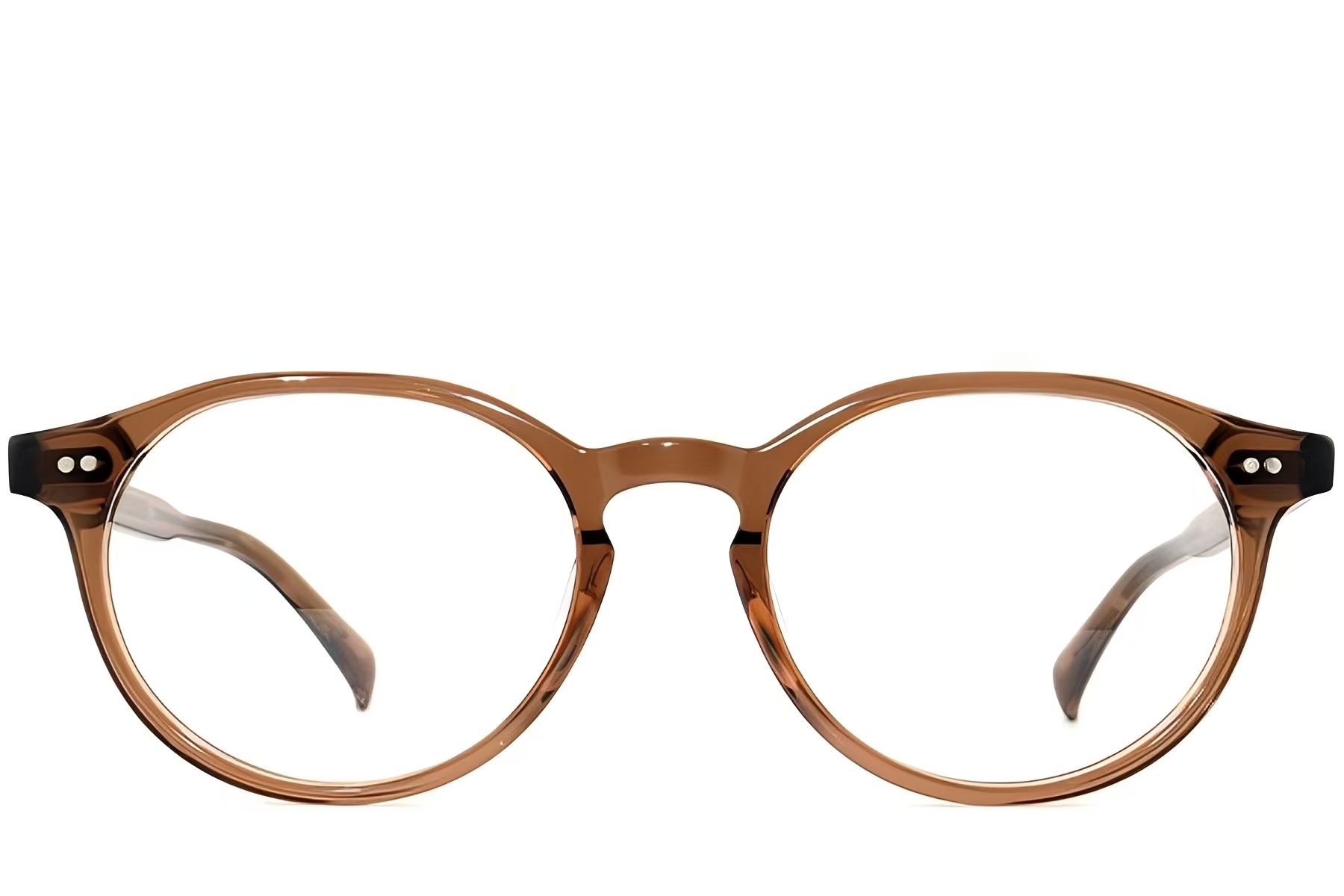 Oval Brown Plastic Glasses #BS2012-2329