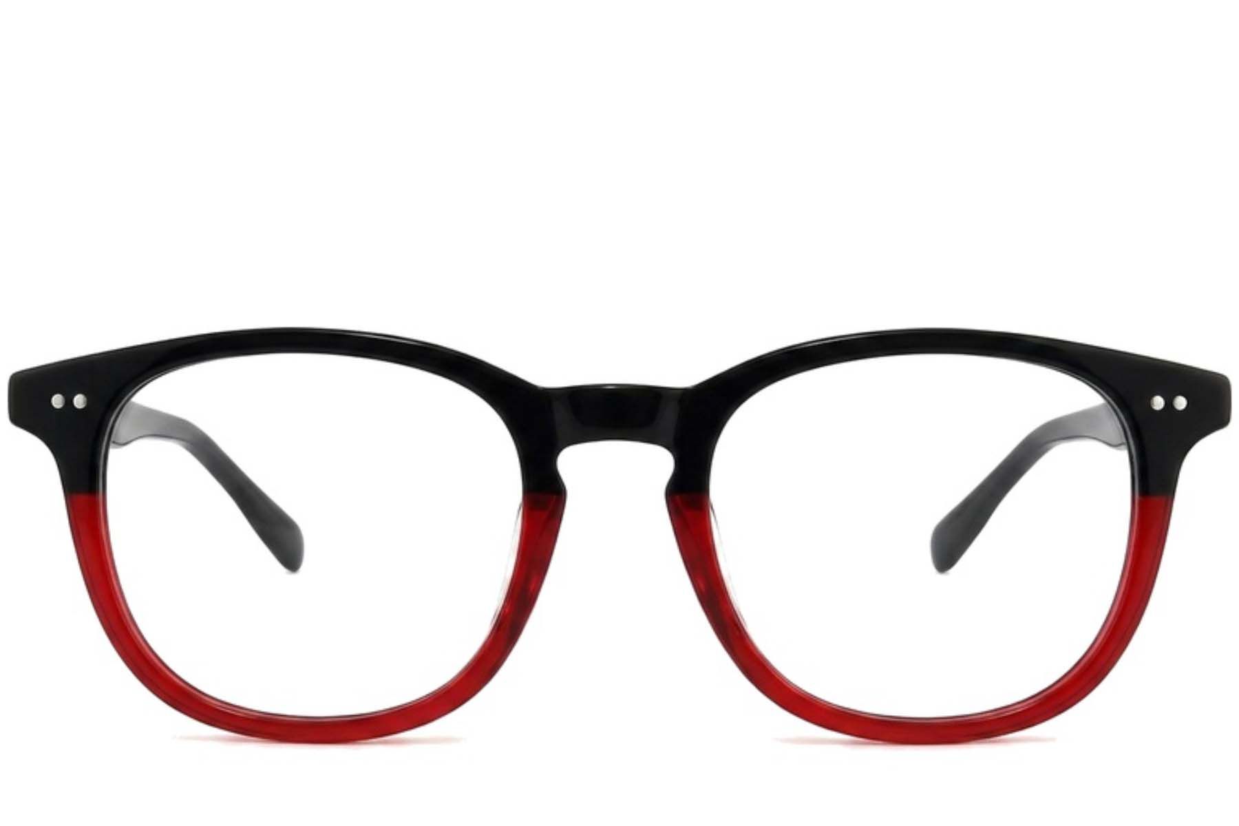 Rectangular Red Plastic Glasses #BS2012-2334
