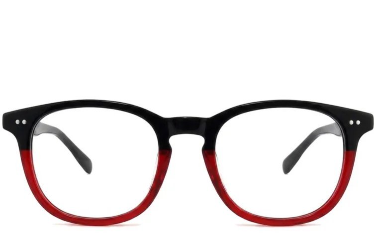 Rectangular Red Plastic Glasses #BS2012-2334