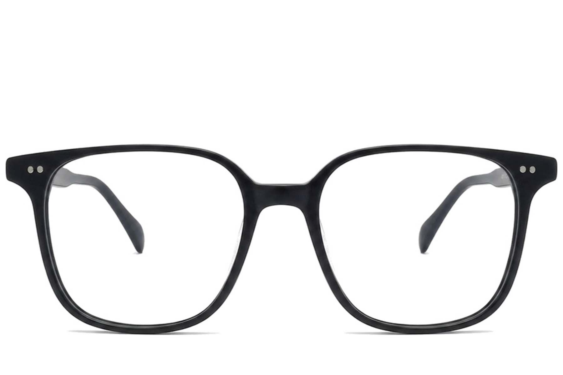 Rechteckige schwarze Kunststoffbrille #BS2012-2337