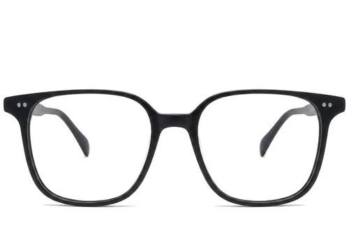 Lunettes rectangulaires en plastique noir #BS2012-2337