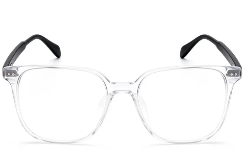 Lunettes rectangulaires en plastique transparent #BS2012-2338