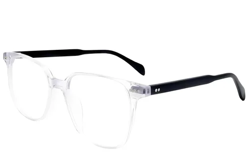 Lunettes rectangulaires en plastique transparent #BS2012-2338