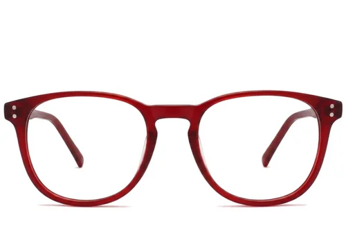 Verres ovales en acétate rouge #BS2012-2342