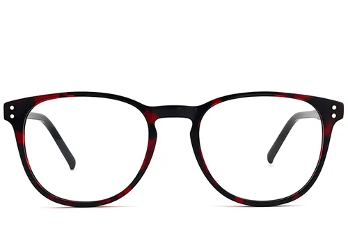 Verres ovales en acétate rouge #BS2012-2343
