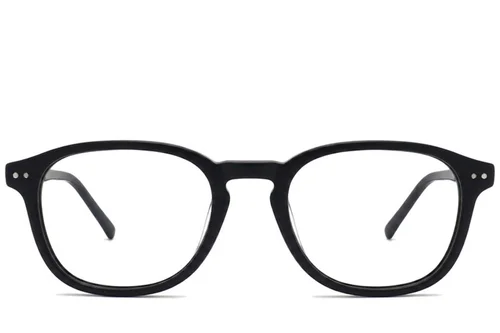 Lunettes rectangulaires en acétate noir #BS2012-2344