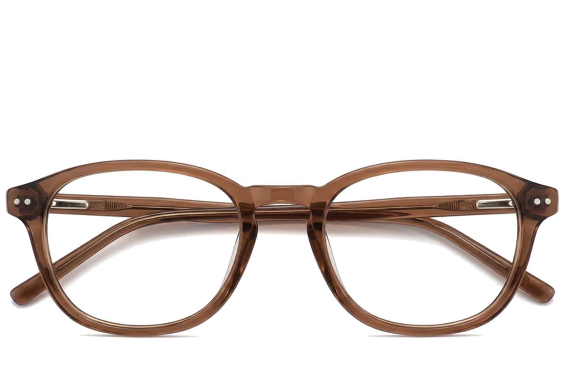 Bicchieri rettangolari in acetato marrone #BS2012-2345