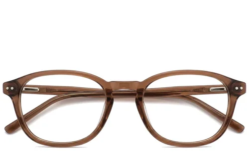 Lunettes rectangulaires en acétate brun #BS2012-2345
