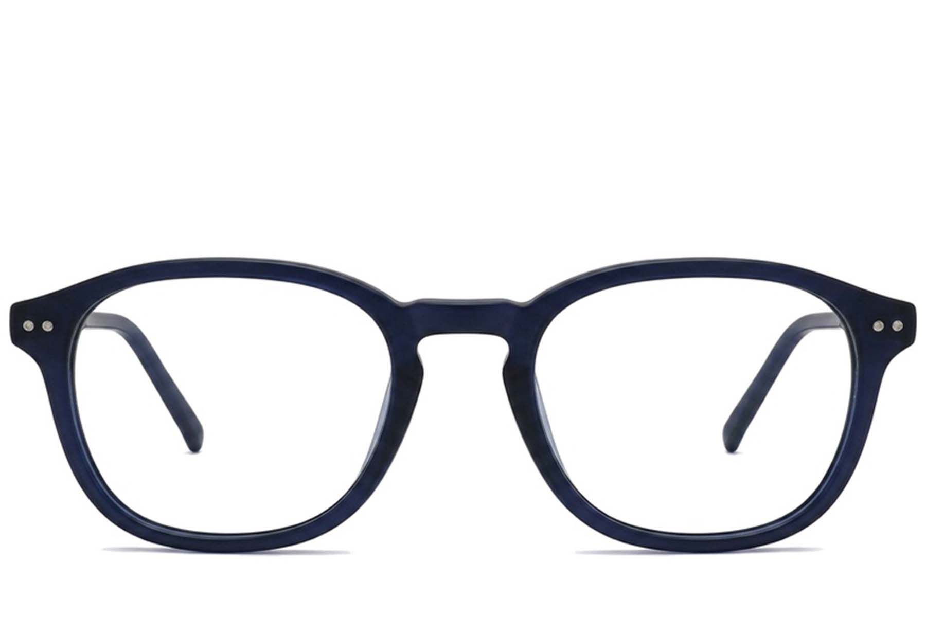 Rectangular Blue Acetate Glasses #BS2012-2346
