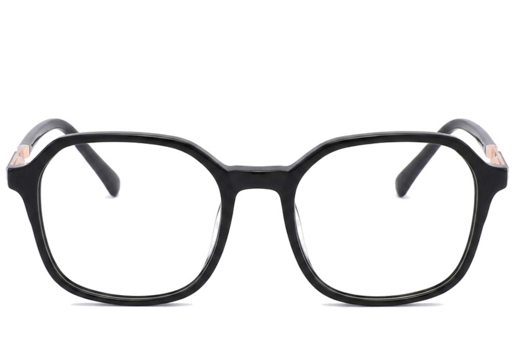 Rectangular Black Acetate Glasses #BS2012-2348