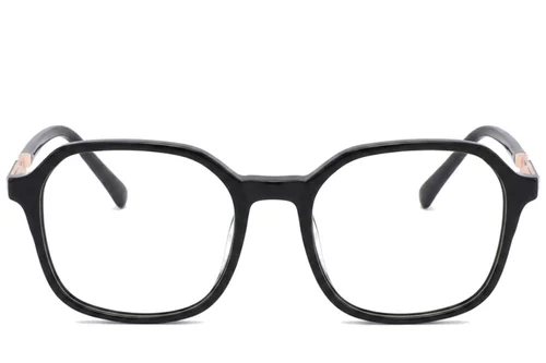 Lunettes rectangulaires en acétate noir #BS2012-2348