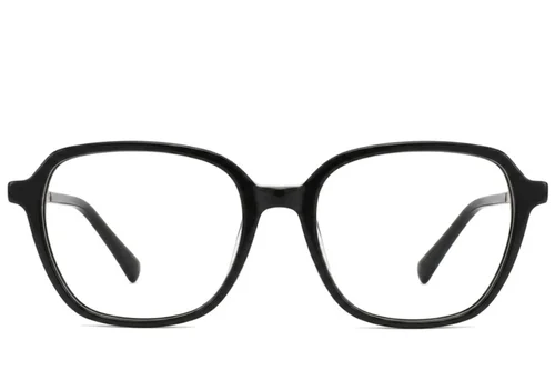 Lunettes rectangulaires en acétate noir #BS2012-2351