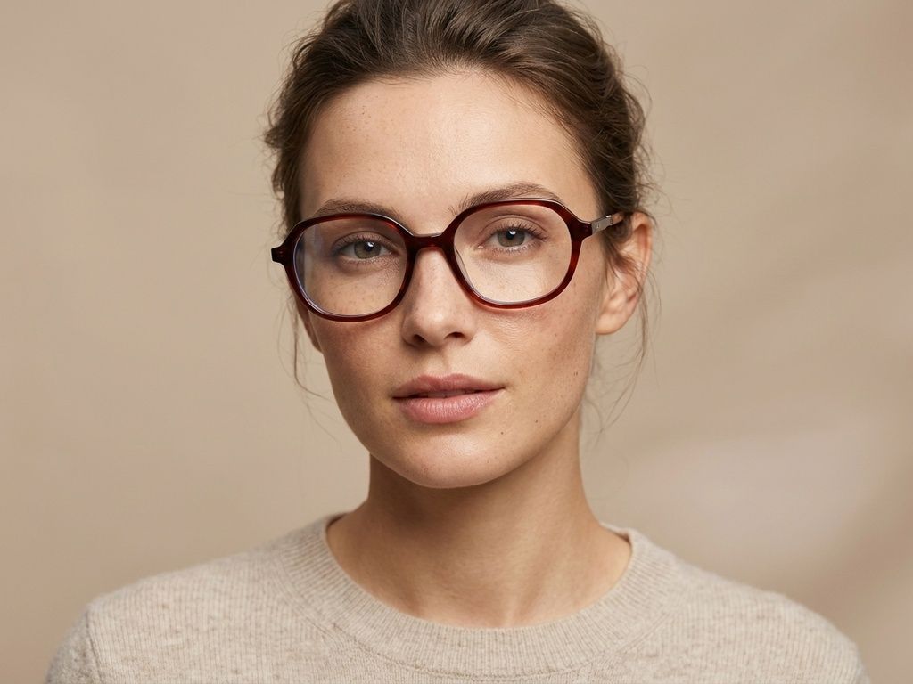 Rectangular Red Acetate Glasses #BS2012-2355