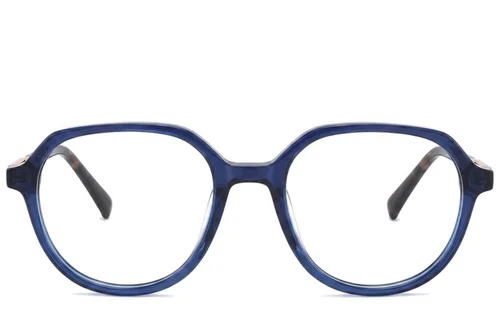 Lunettes rectangulaires en acétate bleu #BS2012-2356