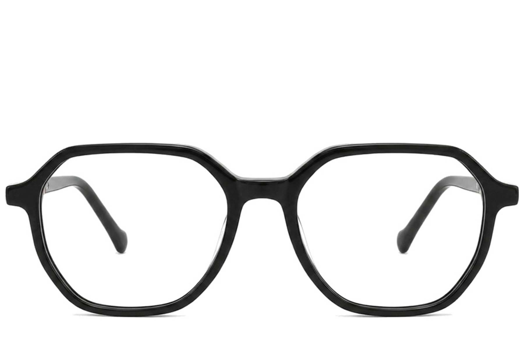 Geometric Black Acetate Glasses #BS2012-2358