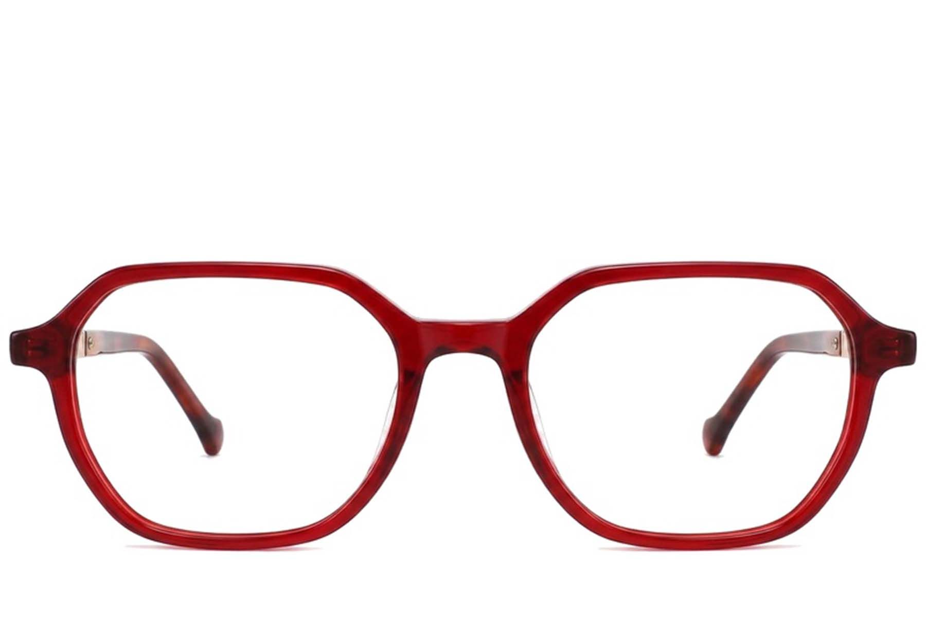 Bicchieri in acetato rosso con motivo geometrico #BS2012-2359