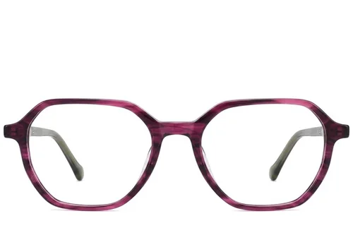 Lunettes géométriques en acétate violet #BS2012-2360