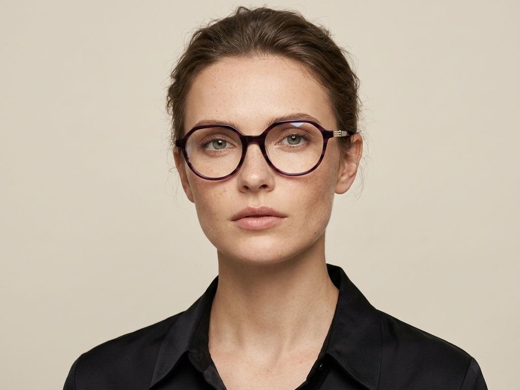 Geometric Purple Acetate Glasses #BS2012-2362