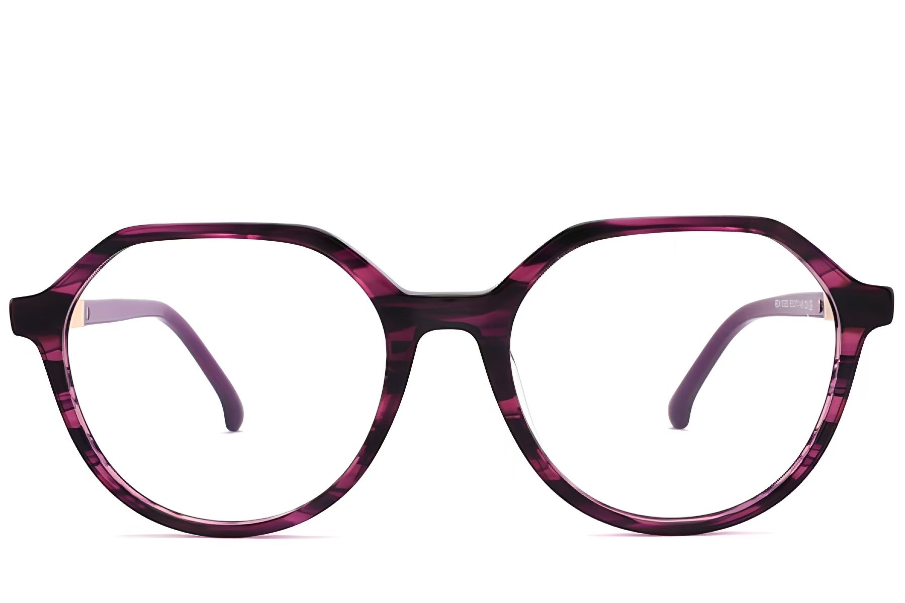 Geometric Purple Acetate Glasses #BS2012-2362
