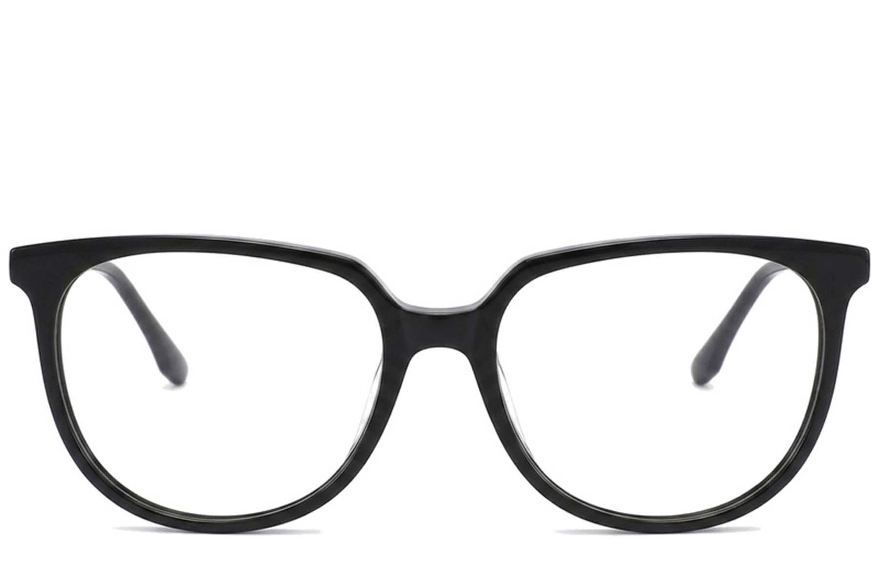 Oval Black Acetate Glasses #BS2012-2363