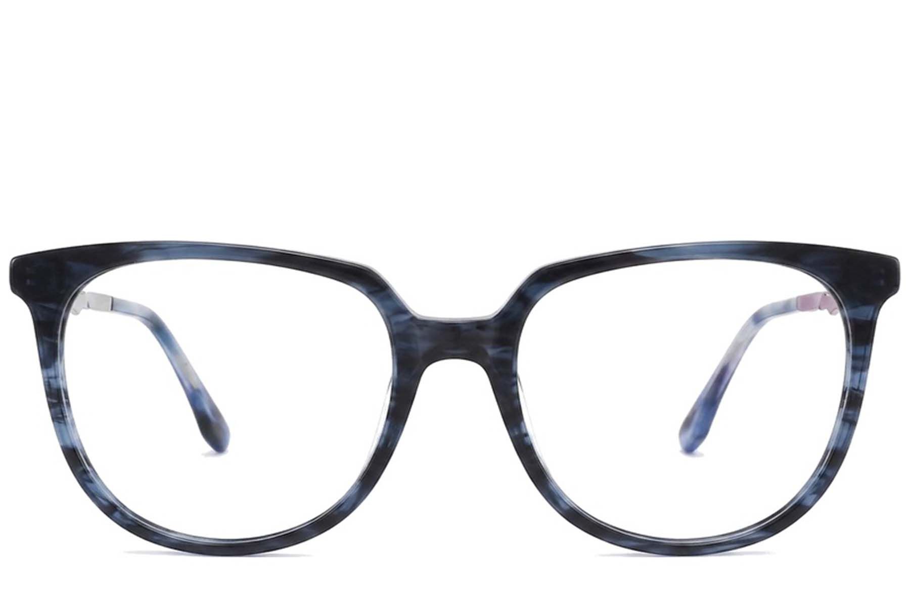 Oval Blue Acetate Glasses #BS2012-2365