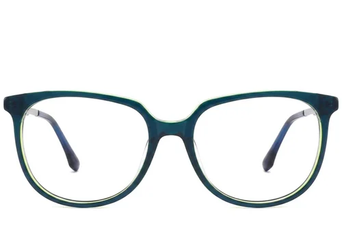 Verres ovales en acétate vert #BS2012-2366