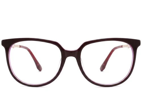 Lunettes ovales en acétate violet #BS2012-2367