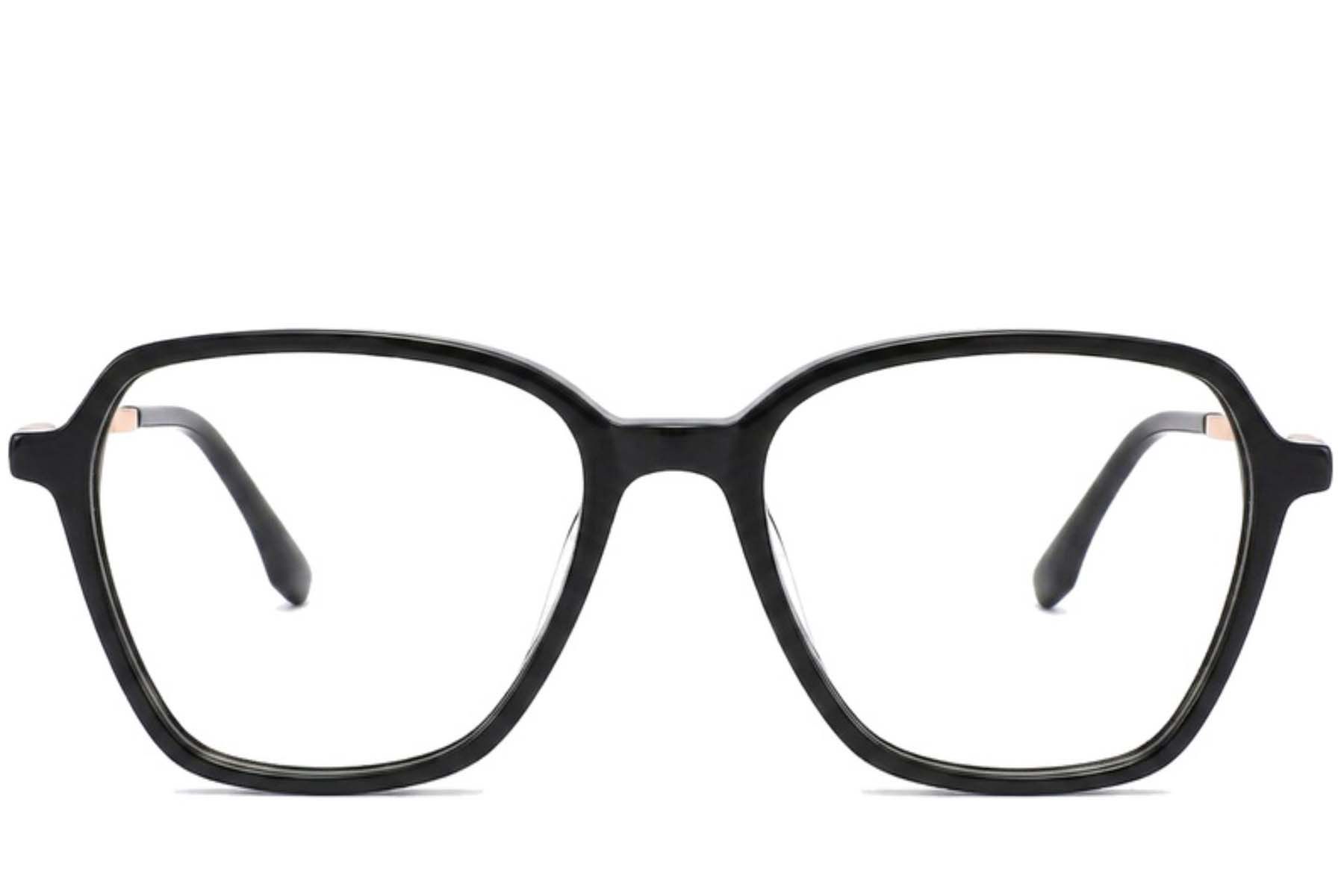 Rectangular Black Acetate Glasses #BS2012-2368