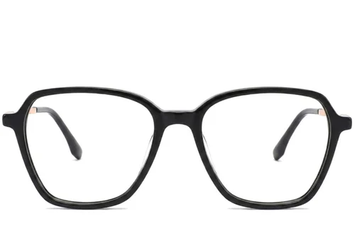 Lunettes rectangulaires en acétate noir #BS2012-2368
