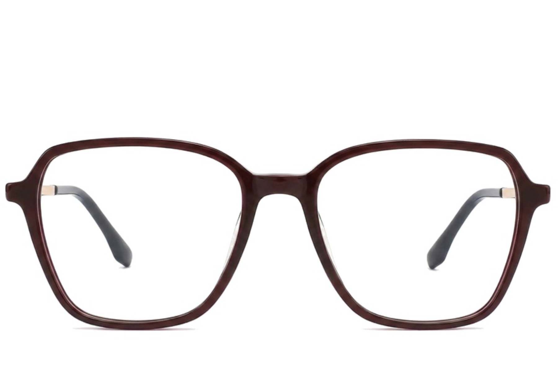 Bicchieri rettangolari in acetato marrone #BS2012-2369