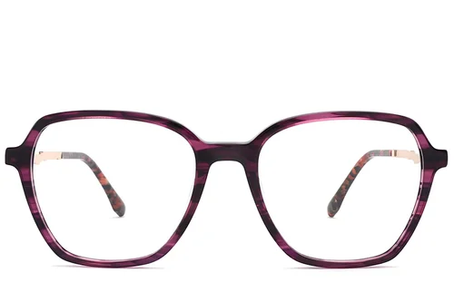 Rectangular Purple Acetate Glasses #BS2012-2370