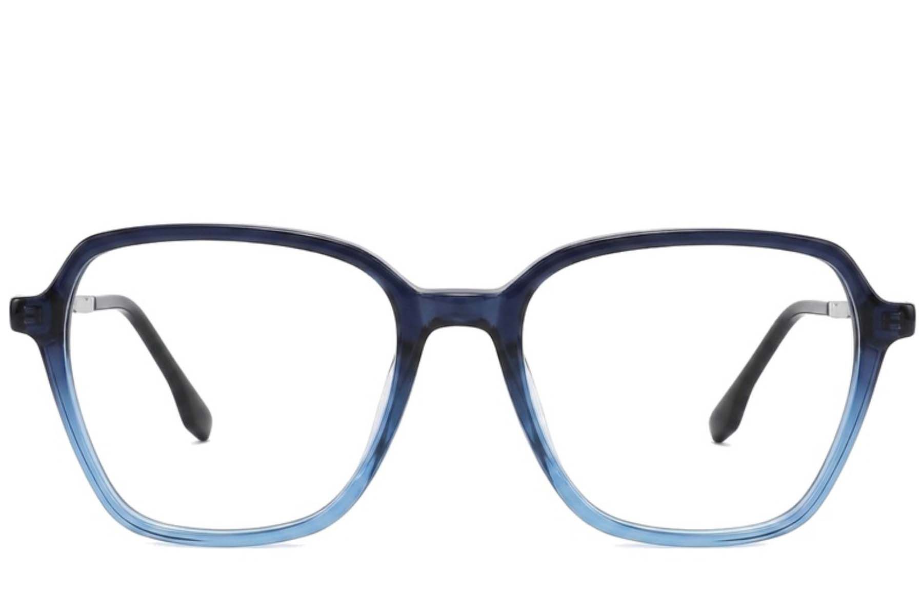 Rectangular Blue Acetate Glasses #BS2012-2371