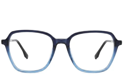 Lunettes rectangulaires en acétate bleu #BS2012-2371