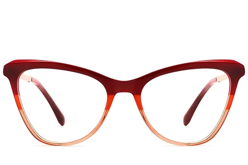 Lunettes papillon en acétate rouge #BS2012-2376