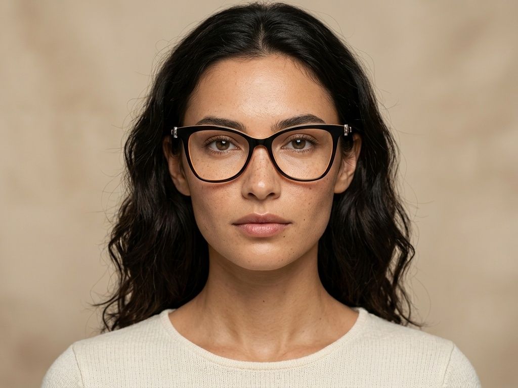 Schmetterlingsbrille aus schwarzem Acetat #BS2012-2383