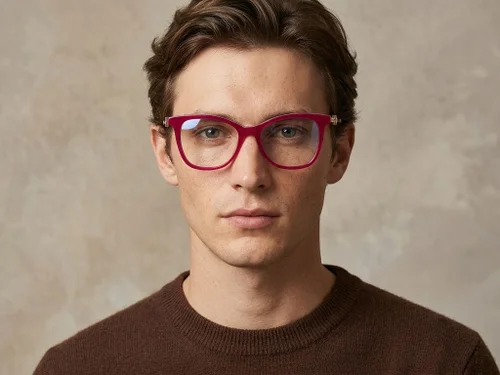Lunettes papillon en acétate rouge #BS2012-2384