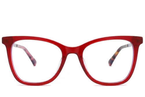 Lunettes papillon en acétate rouge #BS2012-2387