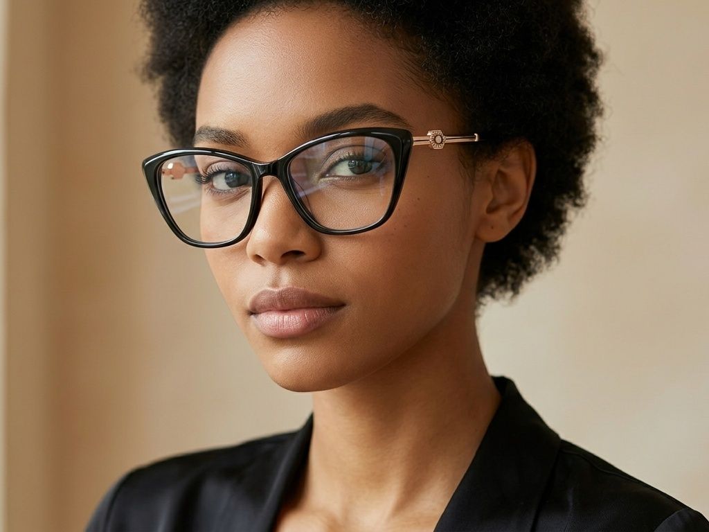 Butterfly Black Acetate Glasses #BS2012-2388