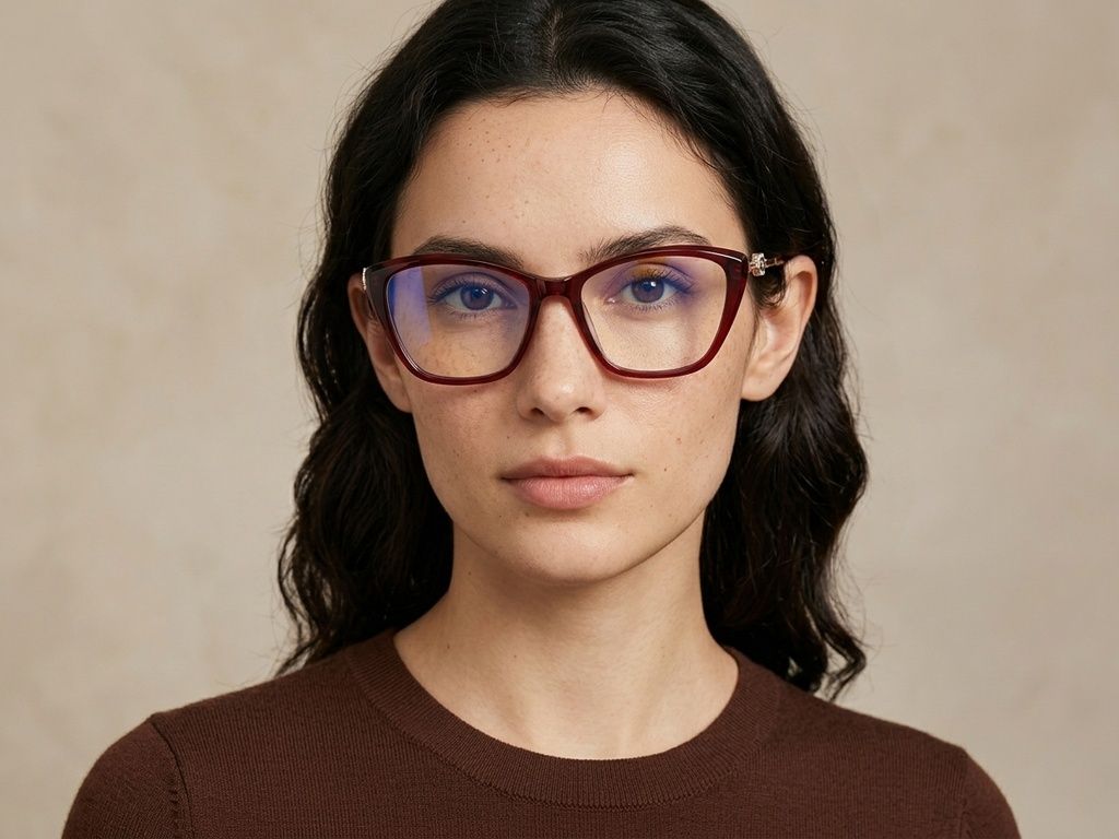 Butterfly Red Acetate Glasses #BS2012-2389