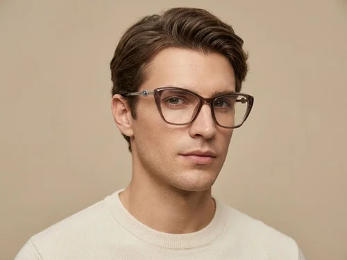 Lunettes en acétate marron papillon #BS2012-2390