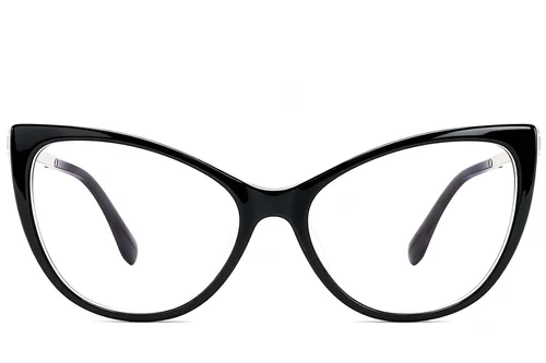 Lunettes papillon en acétate noir #BS2012-2393