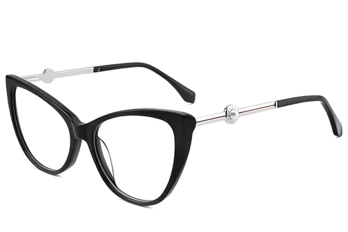 Lunettes papillon en acétate noir #BS2012-2393