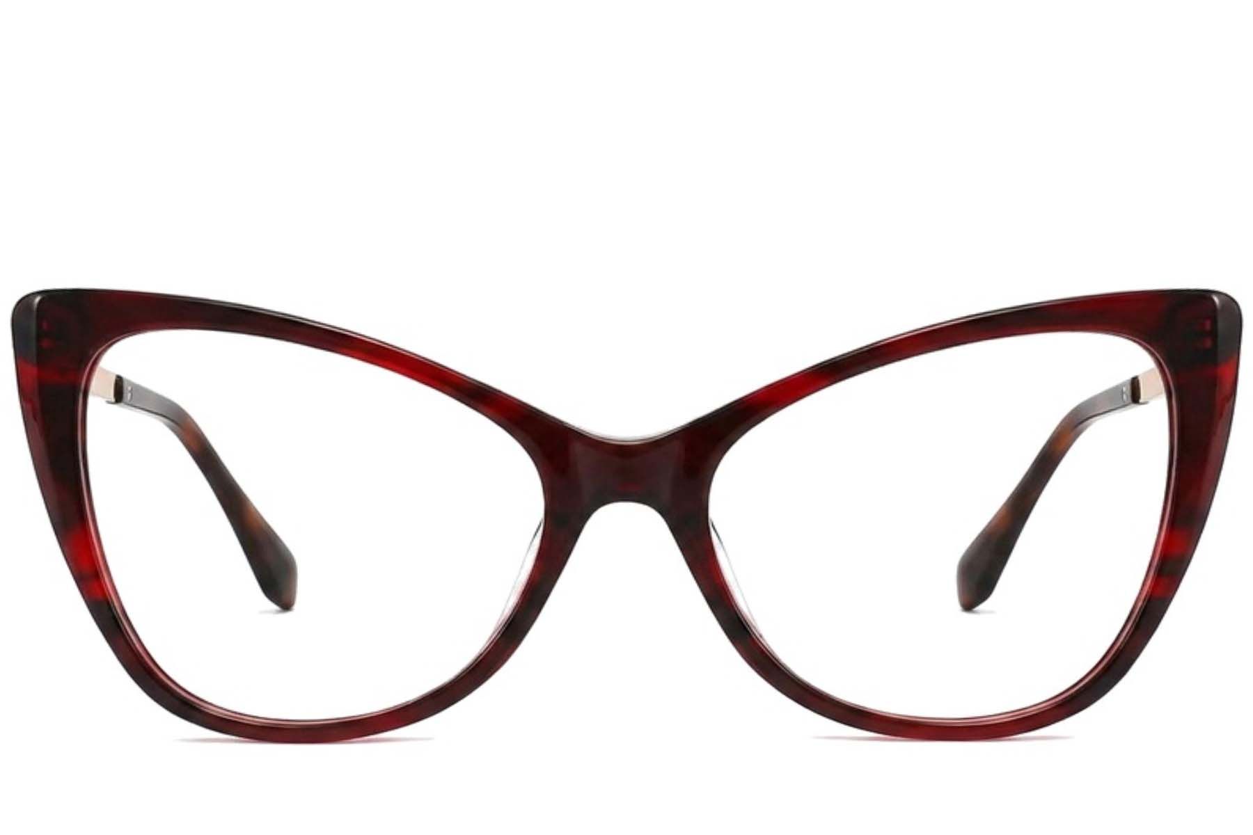 Occhiali in acetato rosso farfalla #BS2012-2395