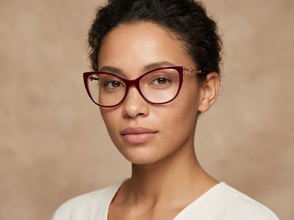 Butterfly Red Acetate Glasses #BS2012-2396