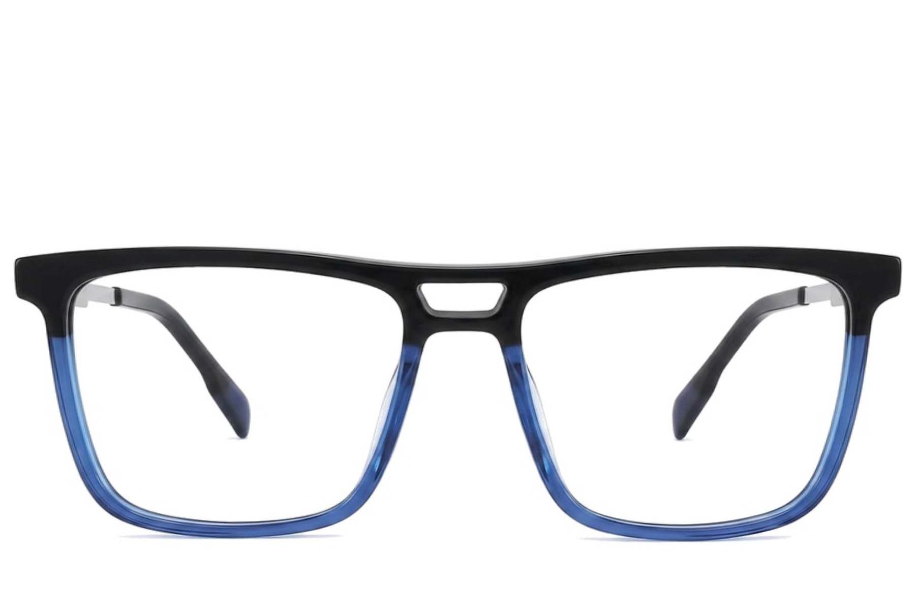 Bicchieri rettangolari in acetato blu #BS2012-2401