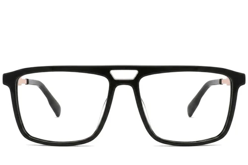 Lunettes aviateur en acétate noir #BS2012-2404