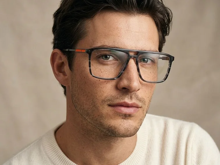 Aviator Pattern Acetate Glasses #BS2012-2406