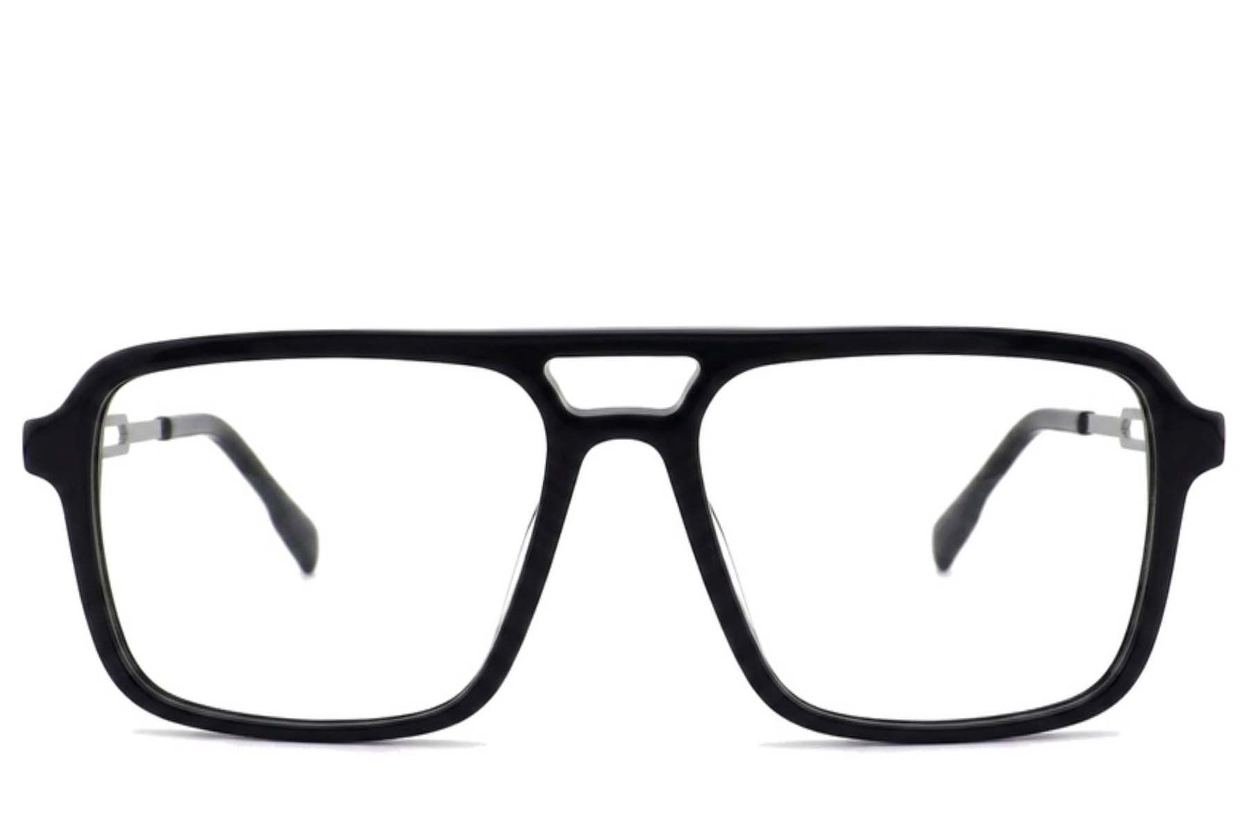Aviator Black Acetate Glasses #BS2012-2407