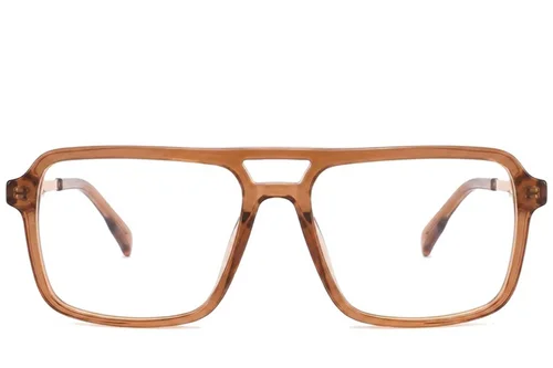 Lunettes aviateur en acétate marron #BS2012-2408