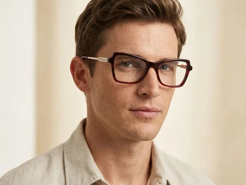 Lunettes papillon en acétate rouge #BS2012-2414